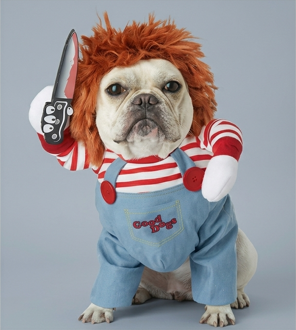 Funny Halloween Pet Costume Chucky Style