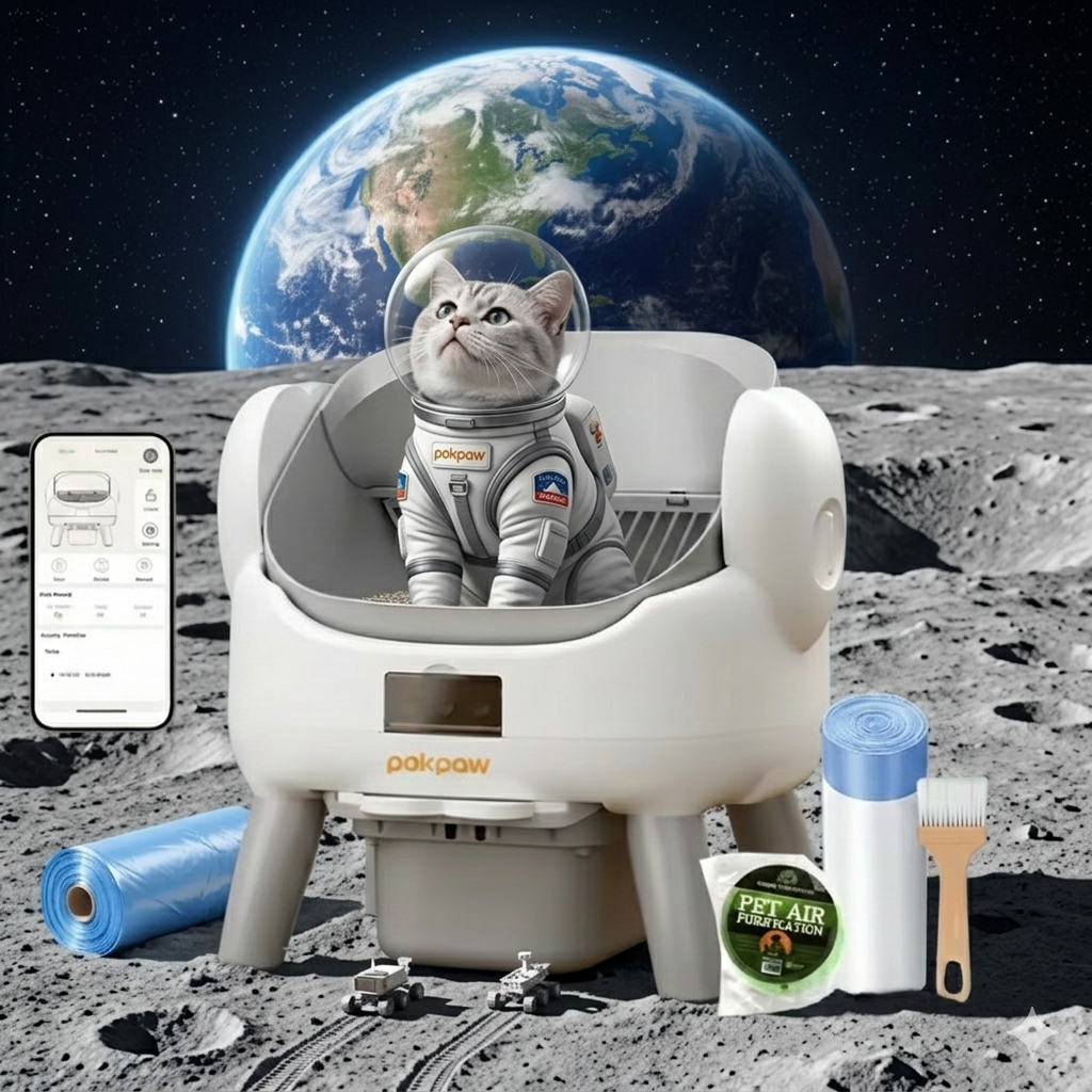 Automatic Cat Litter Box App 72L Large