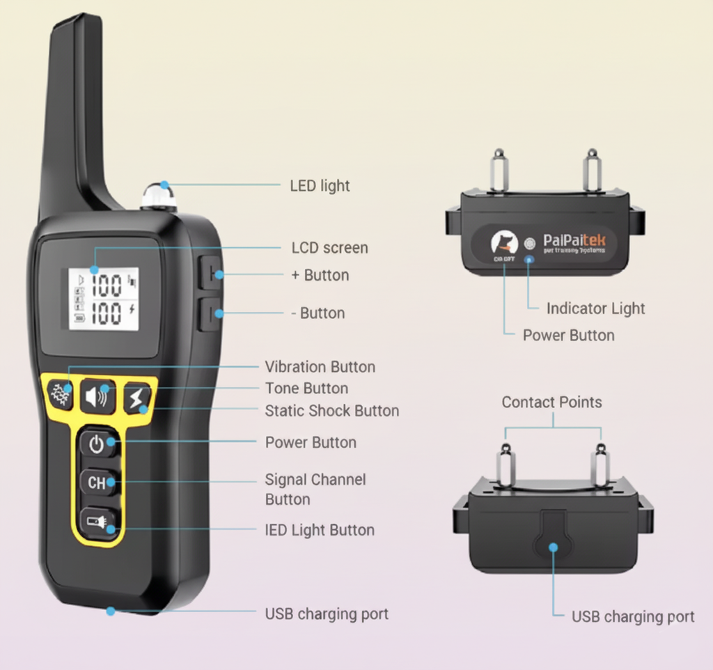 Dog Training & Anti-Bark Remote Collar