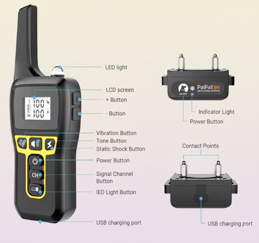Dog Training & Anti-Bark Remote Collar