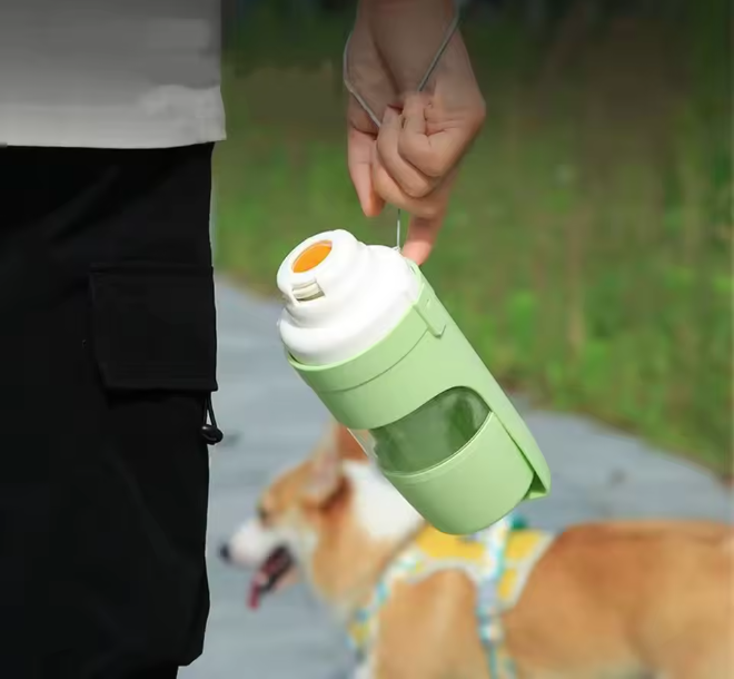 Portable Pet Water Bottle & Food Container