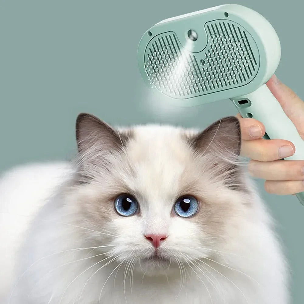 Pet Spray Hair Comb – Steam Grooming Brush for Cats &amp; Dogs