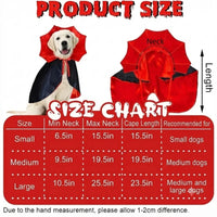 Halloween Pet Vampire Cape Costume